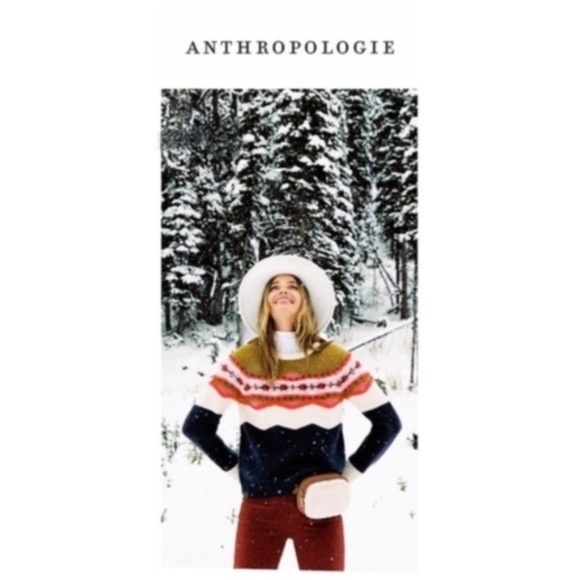 Anthropologie FIELD FLOWER Camellia Fairisle Sweater Pullover Fair Isle X-Small - Picture 1 of 15